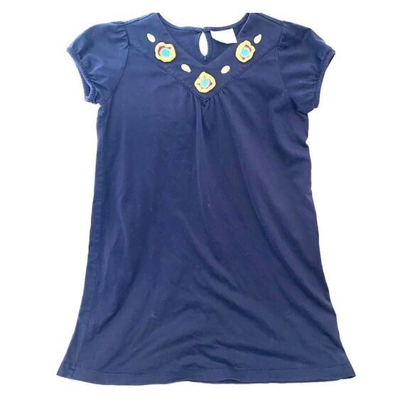 Hanna Andersson Dress With Crochet Flower Neckline‎ - Picture 1 of 4